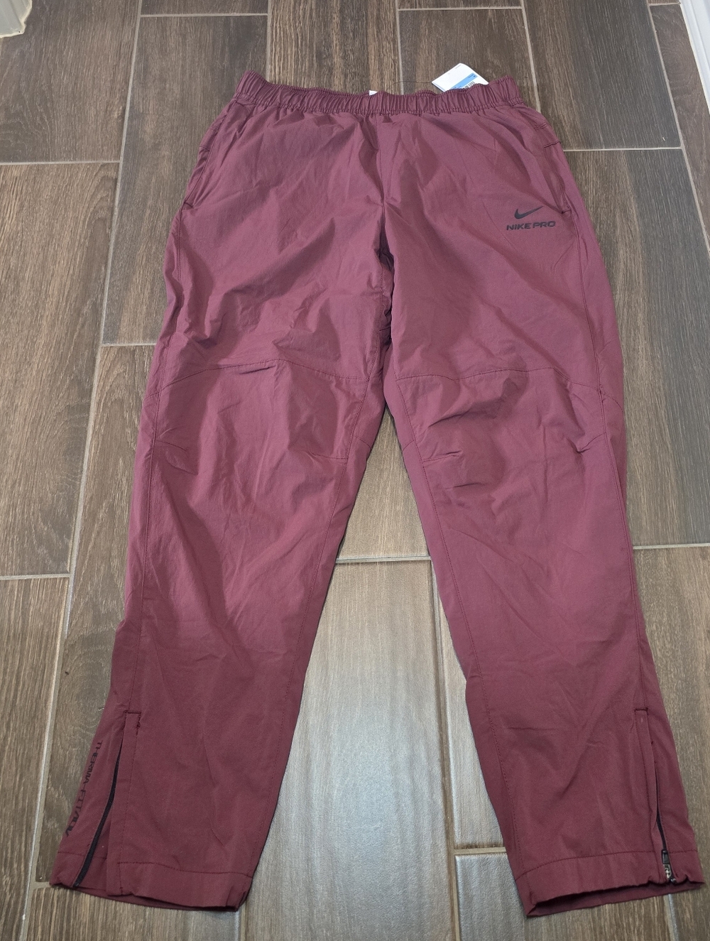 Nike Pro Therma-FIT ADV Dark Team Red Nylon Training Pants Mens‎ Sz M HV3803-619